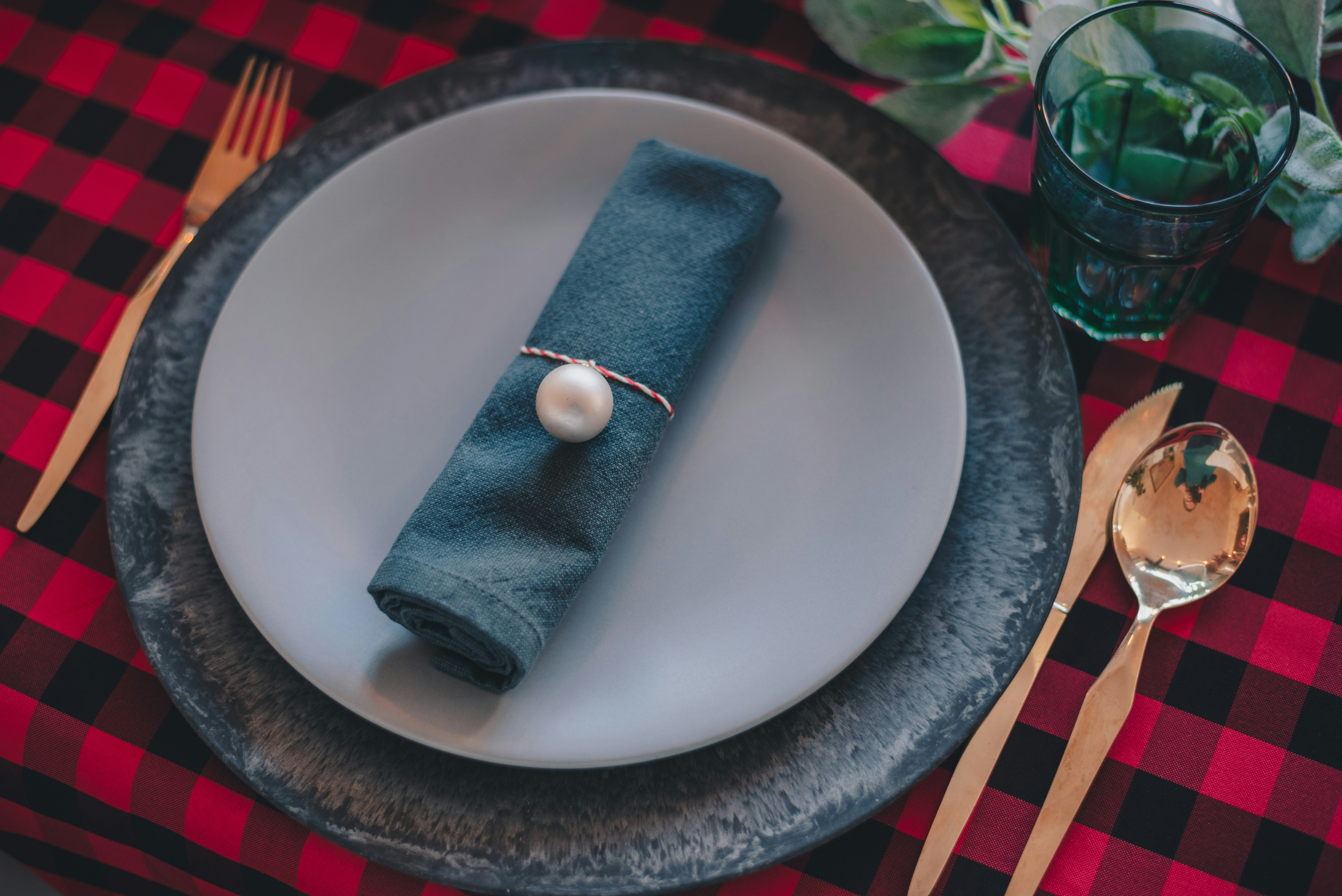 blue and white ceramic plate